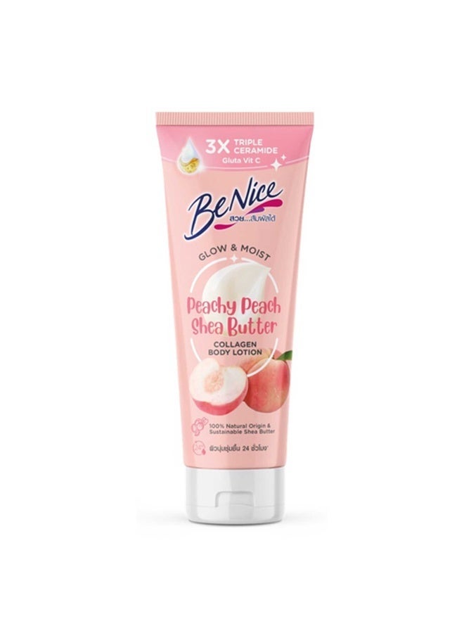Benice Be Nice Glow & Moist Body Lotion with Peach Extract, Shea Butter & Collagen - Image 1